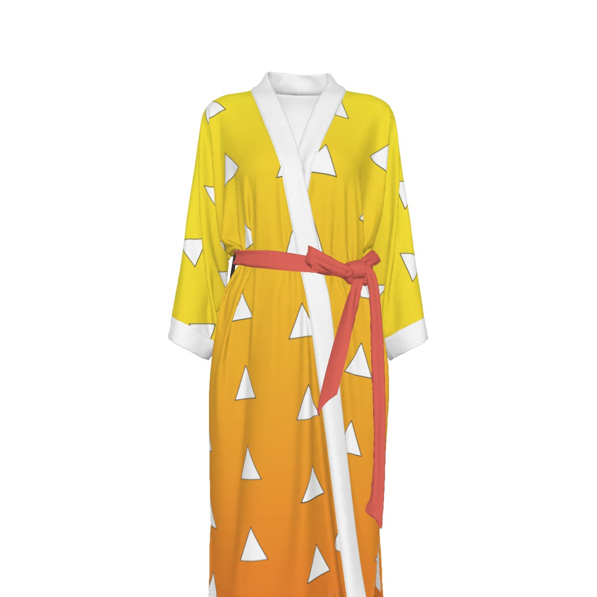 Demon Slayer - Zenitsu Agatsuma Inspired Satin Kimono Robe