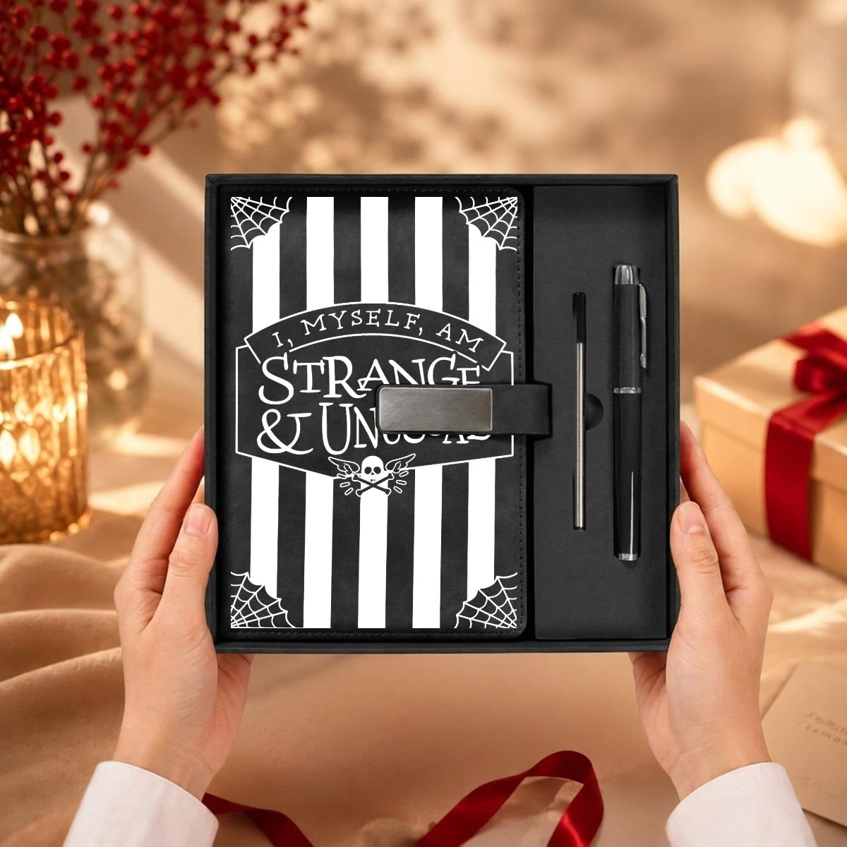 Strange & Unusual Notebook Gift Set with Metal Pen