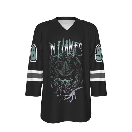 In Flames Unisex V-neck Hockey Jersey