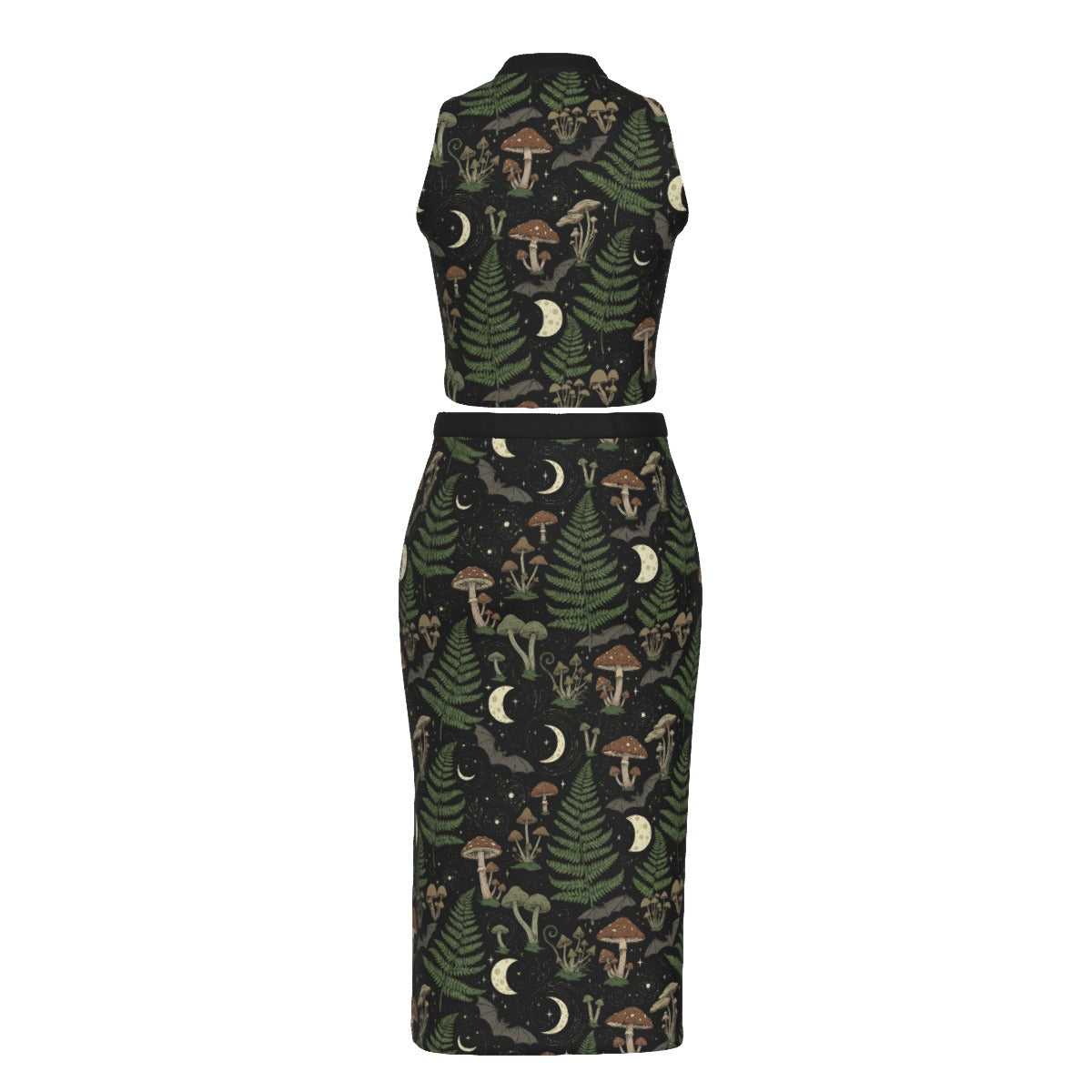 Fern Gully Split High Skirt Set