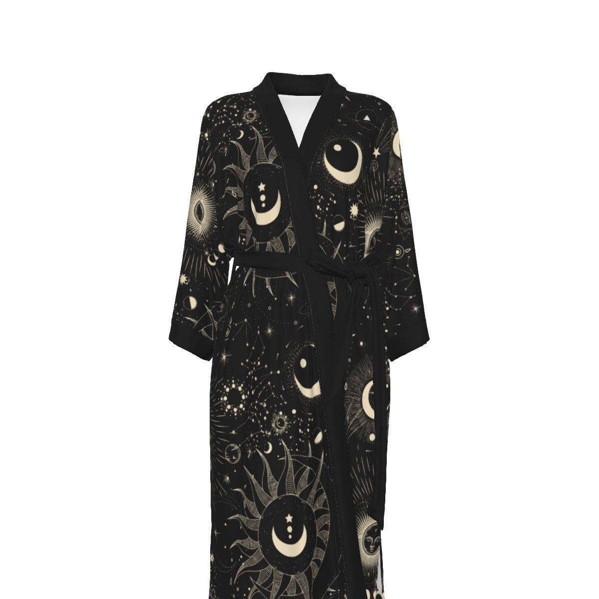 Stardust Satin Kimono Long Robe