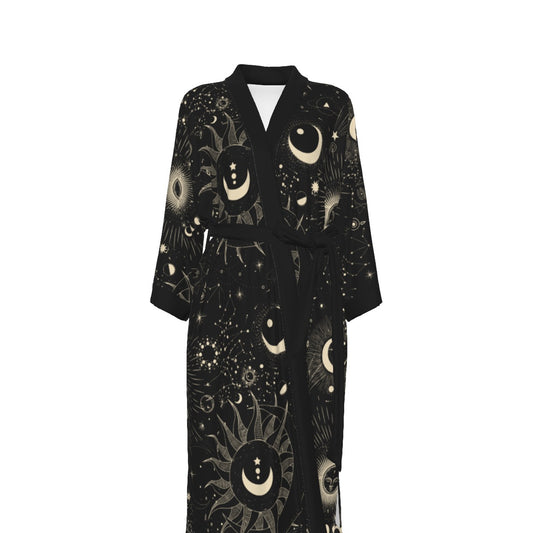 Stardust Satin Kimono Long Robe