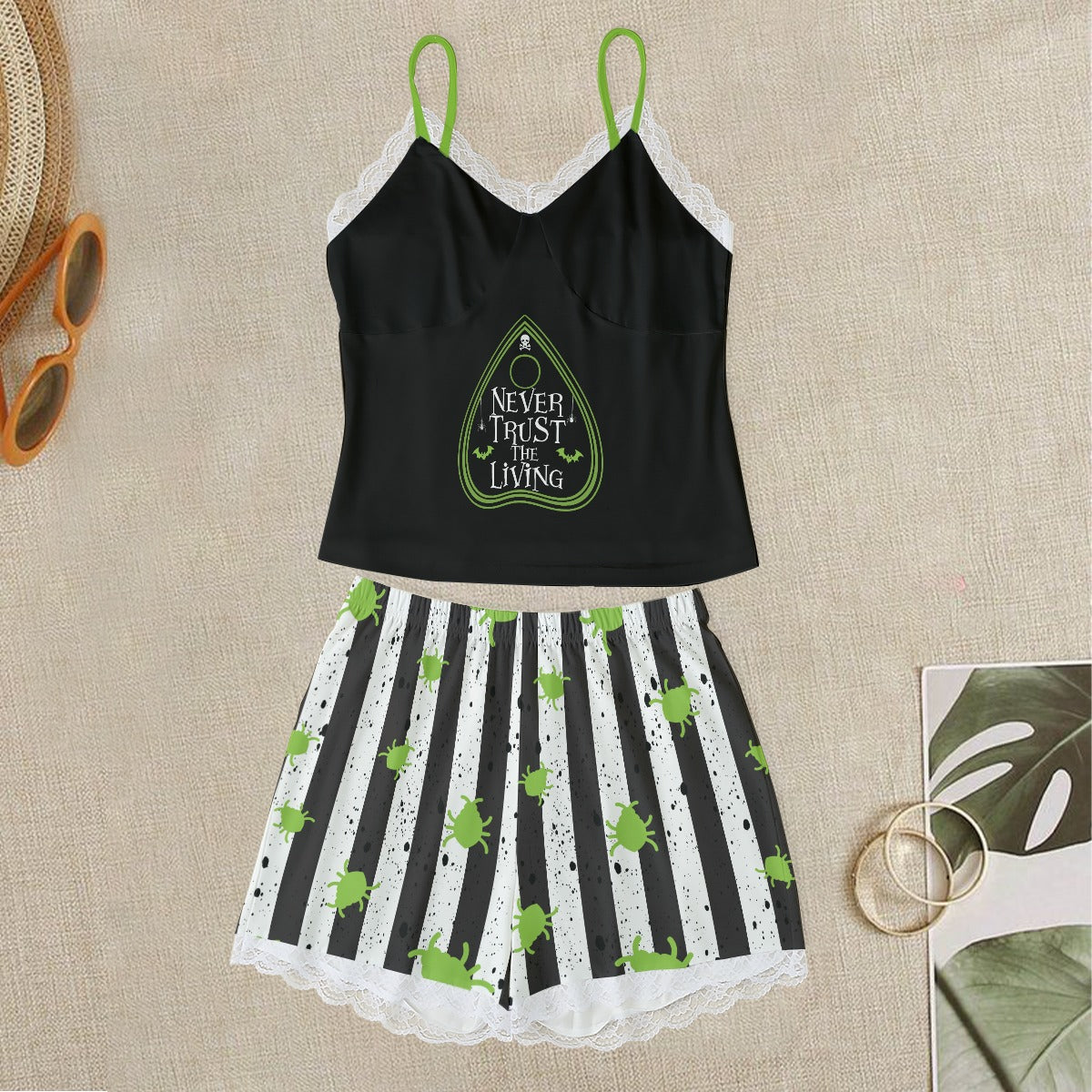 Never Trust the Living Cami With Lace Edge