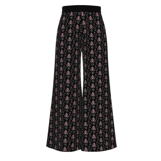 Luciferian High Waist Wide Leg Trousers