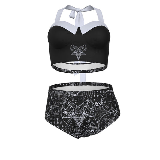 Baphomet Pinup Vintage Swimsuit Set