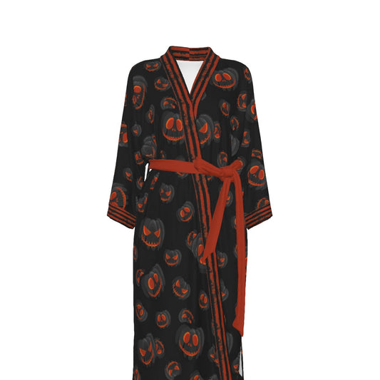 Pumpkin Queen Women's Satin Kimono Robe