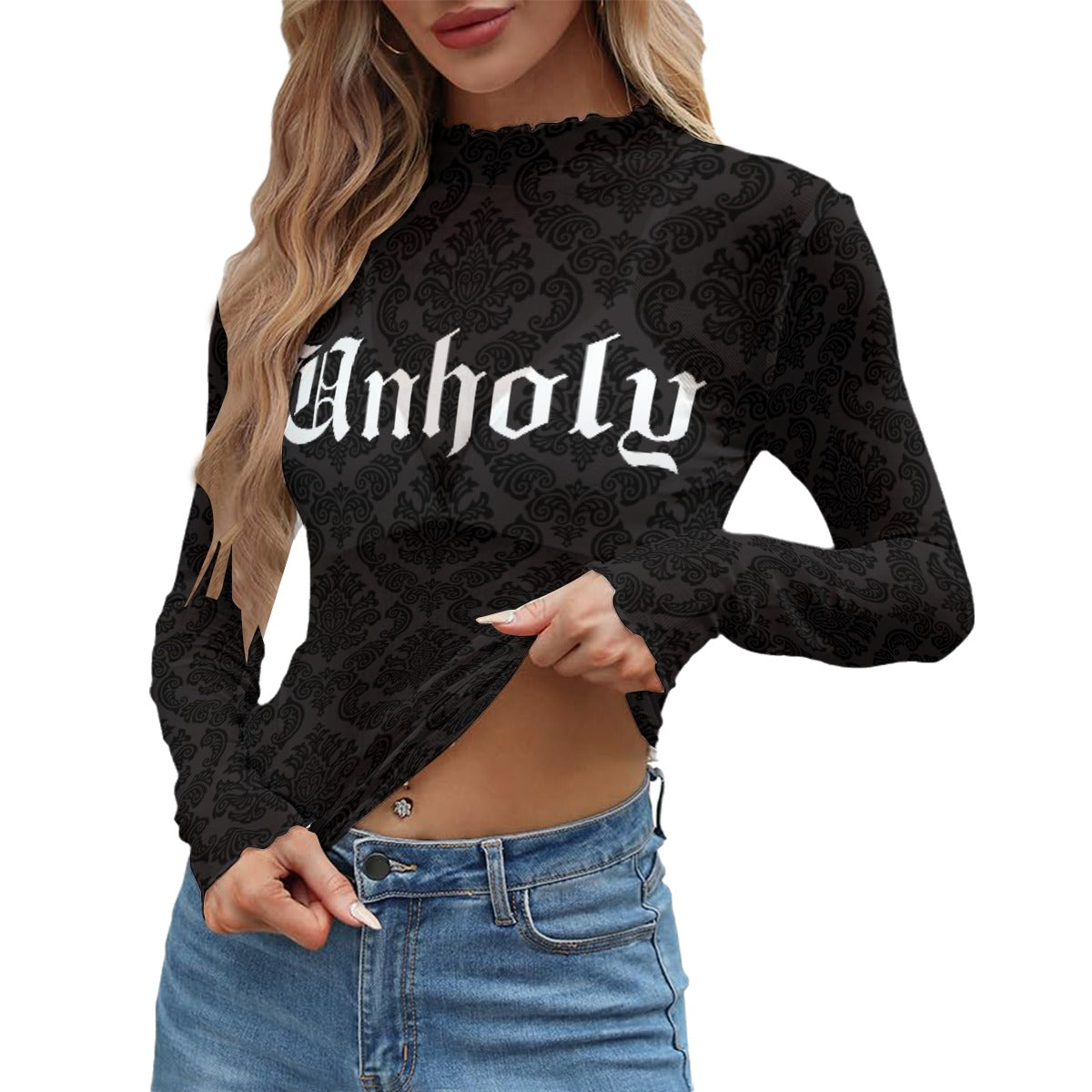 Unholy Mesh Long Sleeve Top