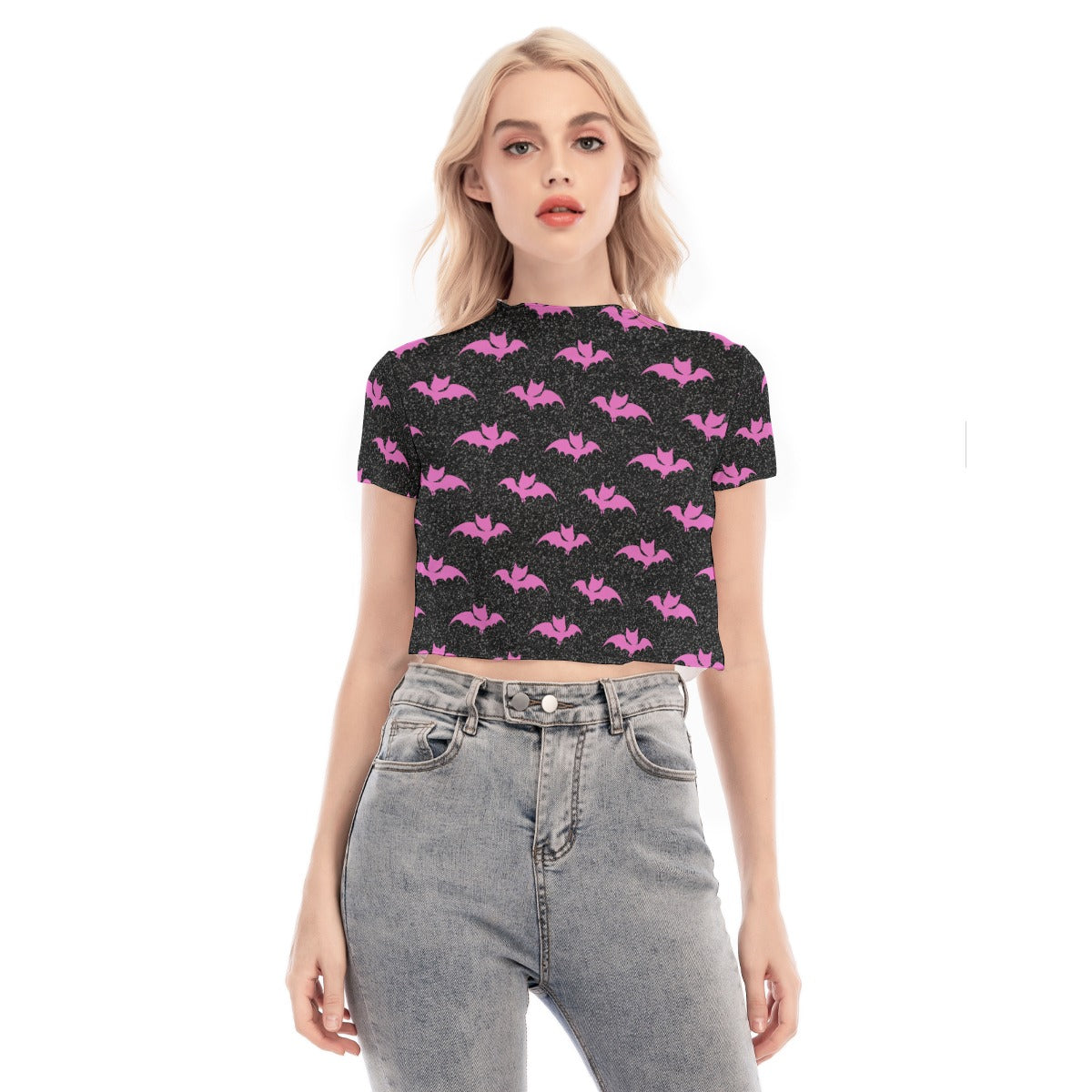 Pink Passion Short Sleeves Mesh Crop Top