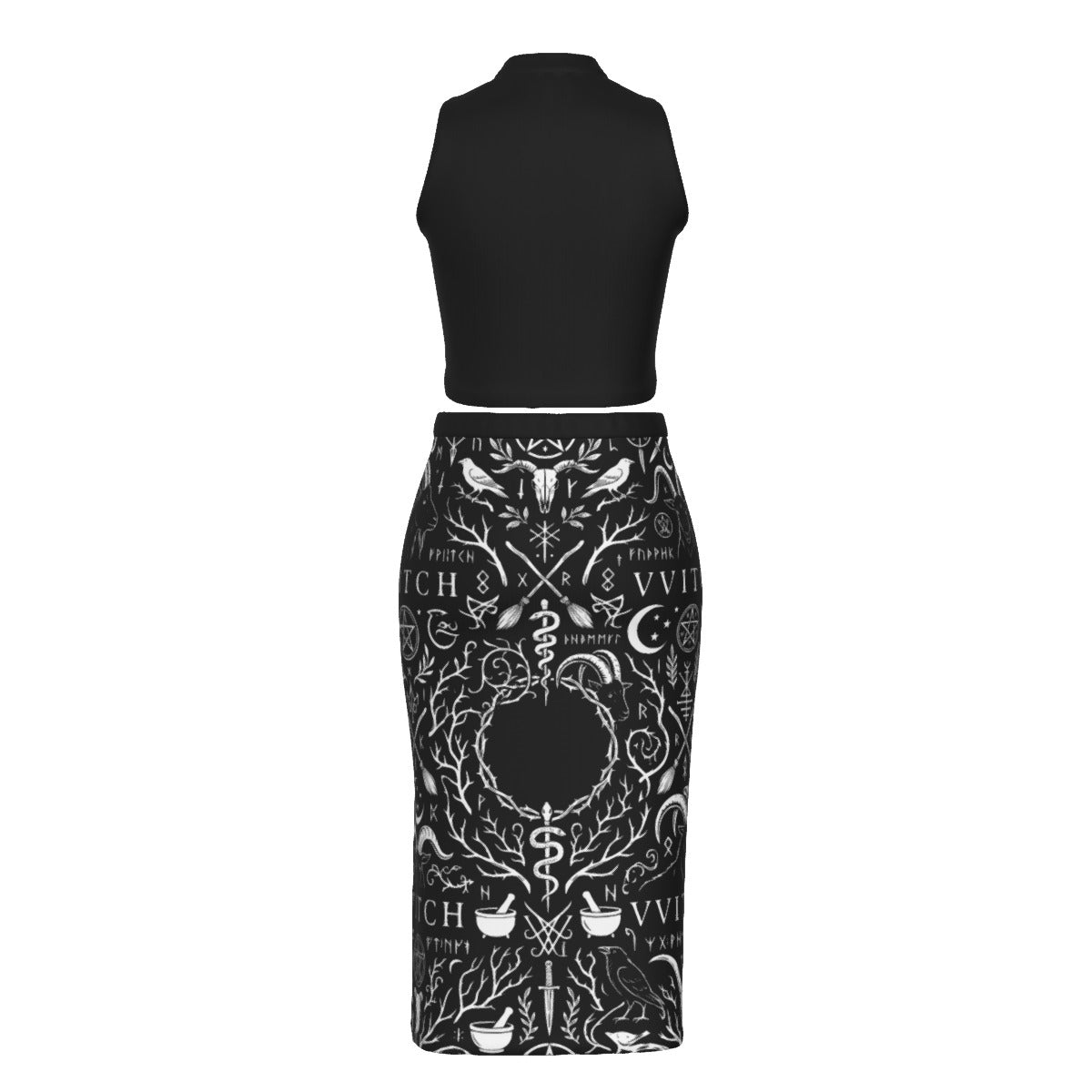 Live Deliciously Split High Skirt Set