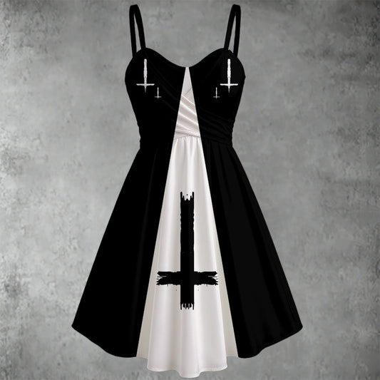 Gloomy Sunday Spaghetti Strap Dress