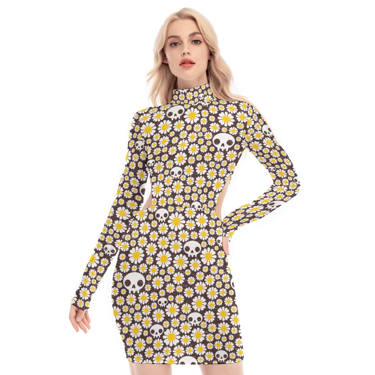 No Daisy Waist Hollow Hip Dress