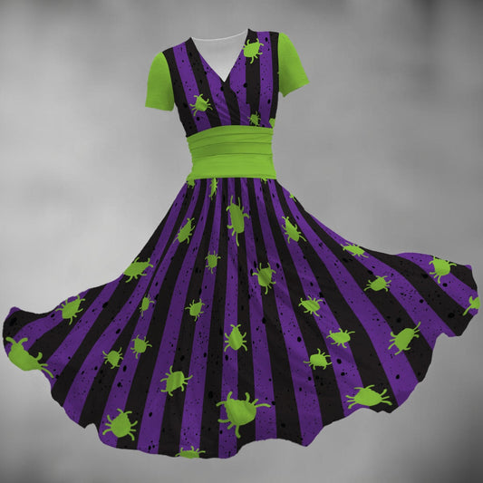 Beetleguise v.2 V Neck Midi Dress