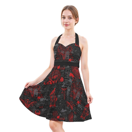 Roxanne Halter Skater Dress