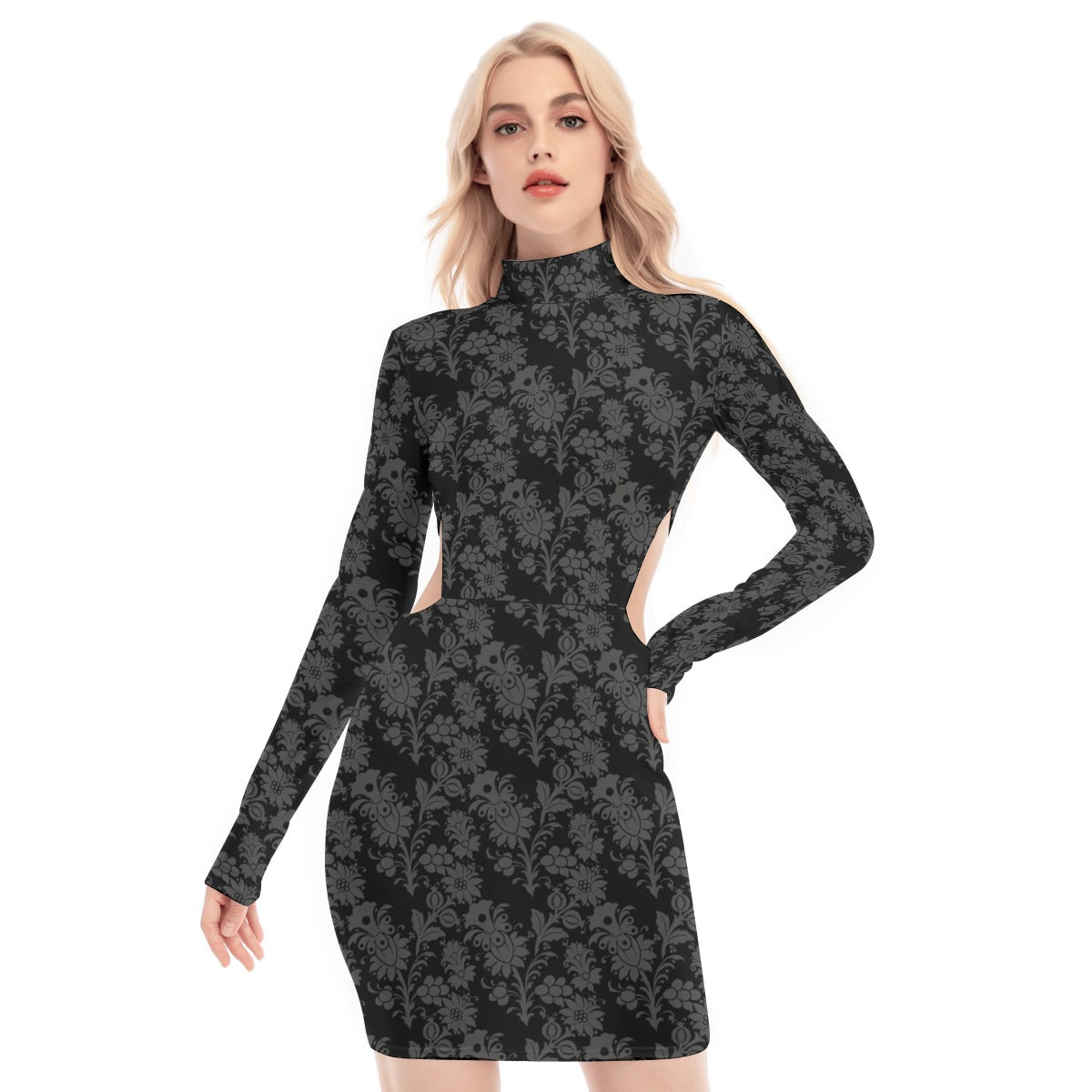 Dorian Gray Waist Hollow Hip Dress