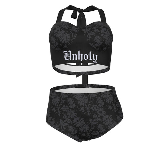 Unholy Pinup Vintage Swimsuit Set