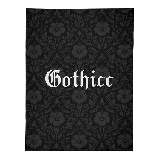 Gothicc Flowers Premium Fleece Blanket