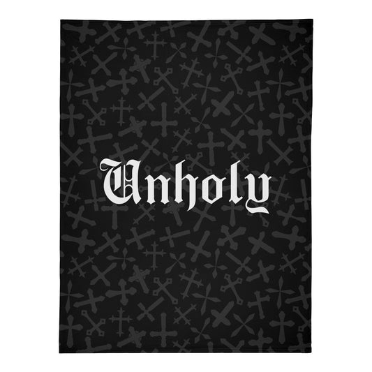 Unholy Crosses Premium Fleece Blanket
