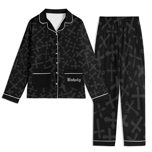 Unholy Crosses Unisex Nightwear Pajama Set
