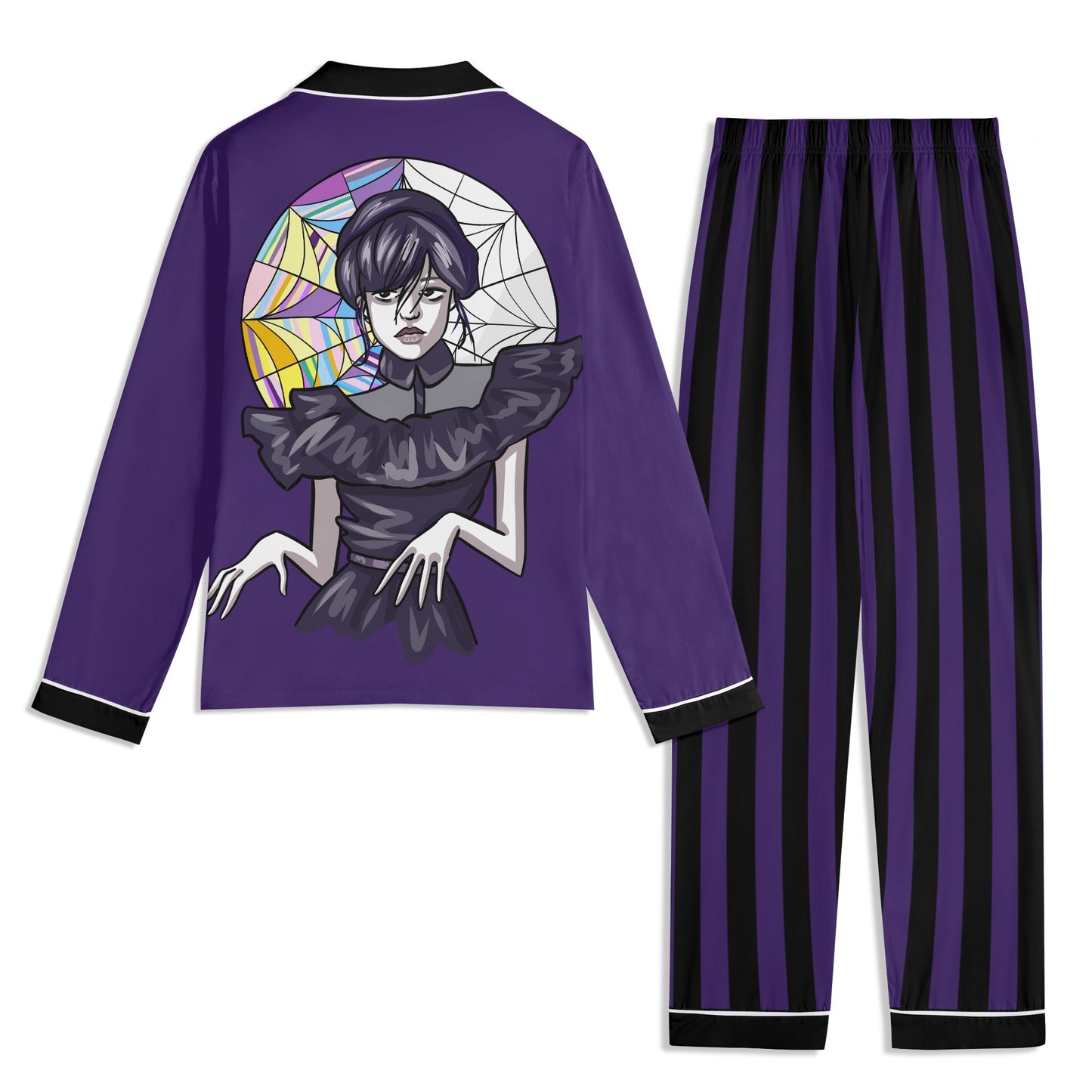 Wednesday Nevermore Unisex Nightwear Pajama Set