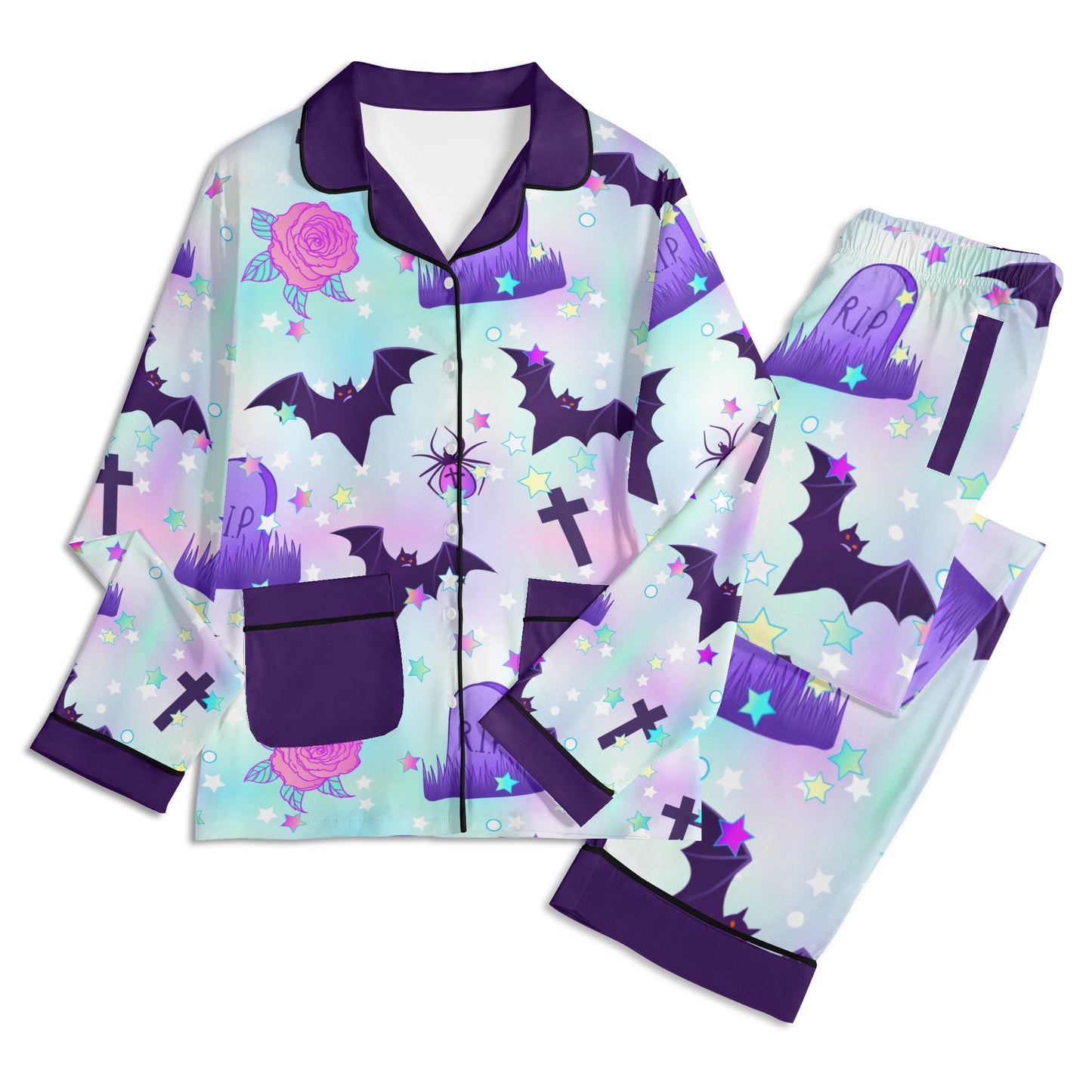 Pastel Goth Unisex Nightwear Pajama Set