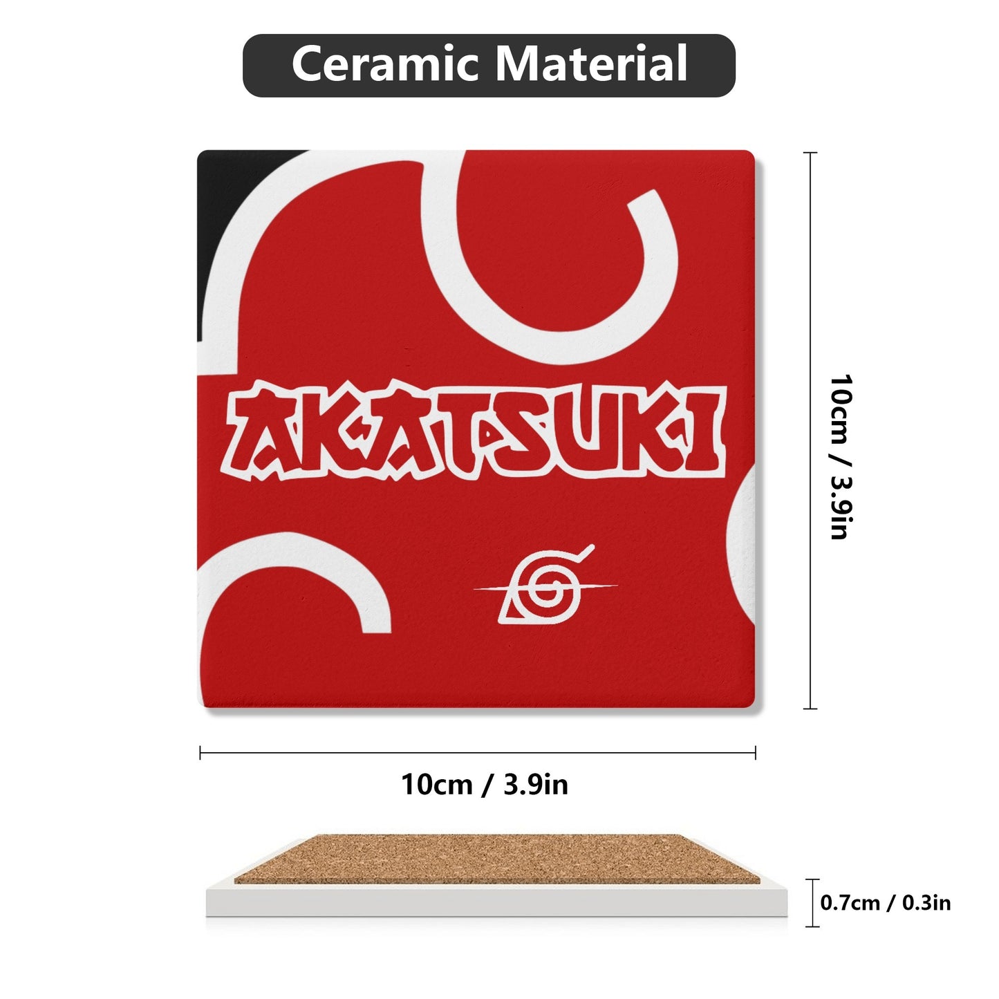 Akatsuki Ceramic Coasters Set