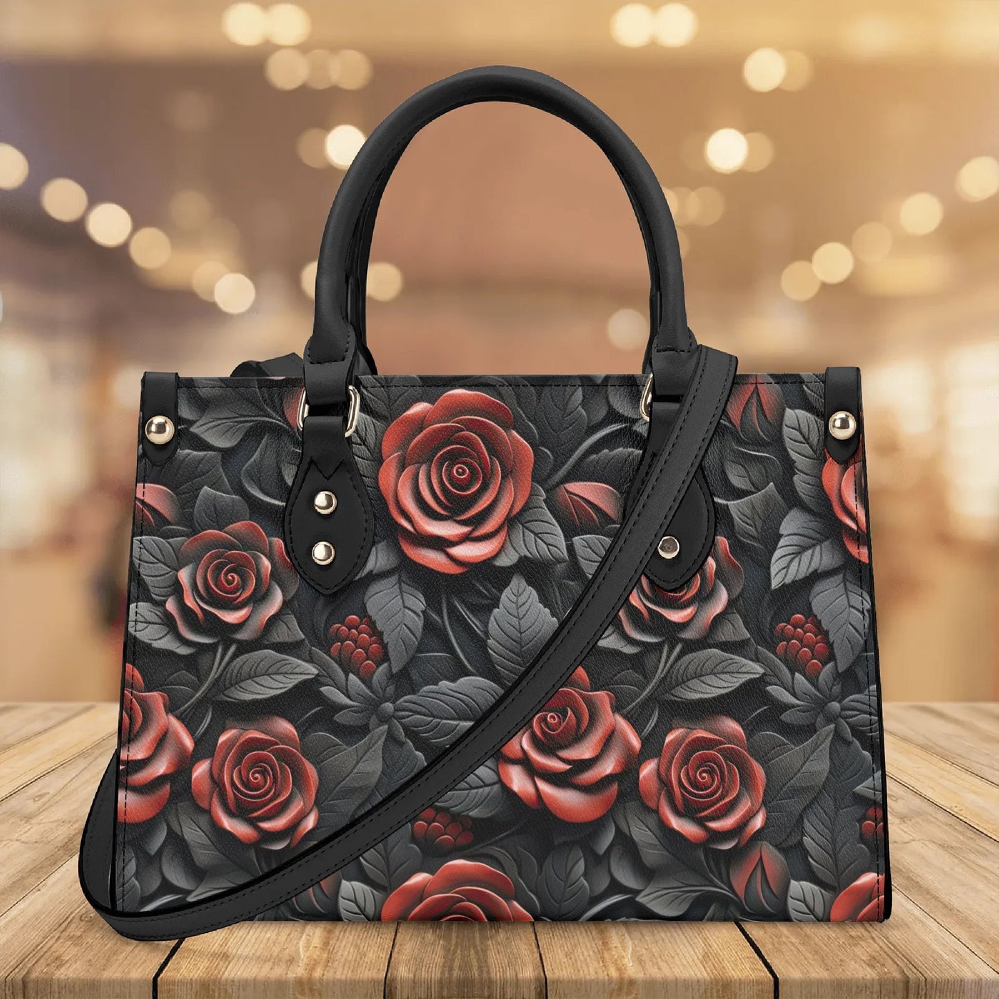 Decay of Roses Leather Bag