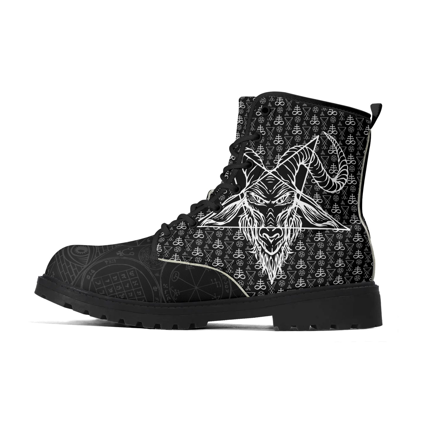 Sigil of Baphomet Mens Leather Boots