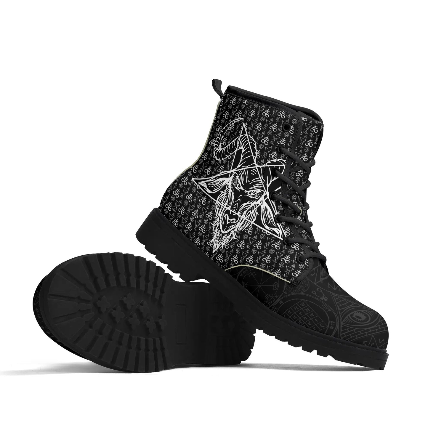 Sigil of Baphomet Mens Leather Boots