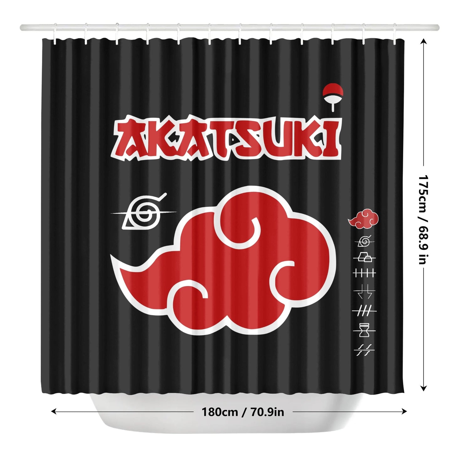 Akatsuki Bath Room Shower Curtain