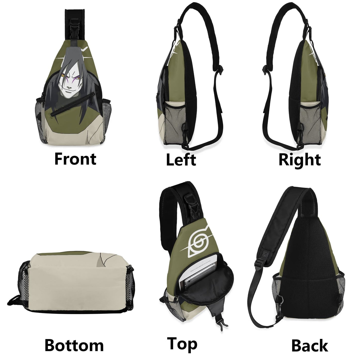 Orochimaru v.2 Crossbody Bag with Adjustable Strap