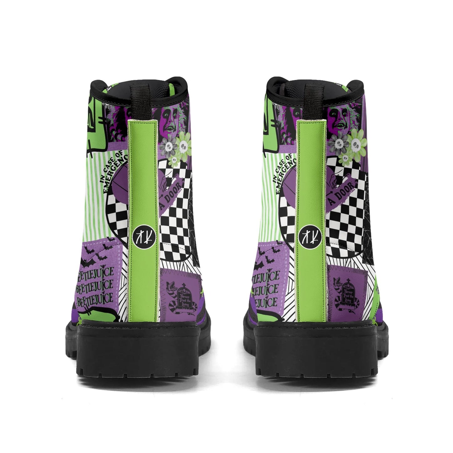 Beetlejuice, Beetlejuice, Beetlejuice (purple) Women's Leather Boots