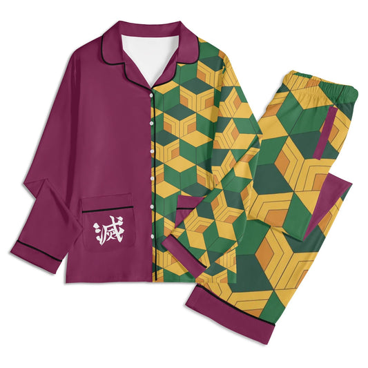 Demon Slayer Tomiok Giyuu Unisex Nightwear Pajama Set