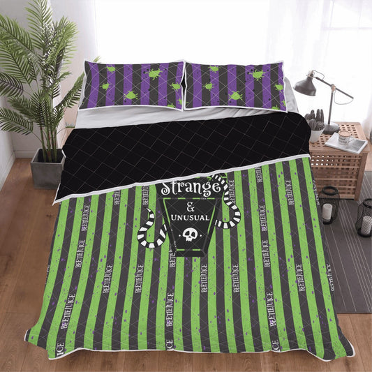 Beetlejuice (green) Quilt Bedding Set