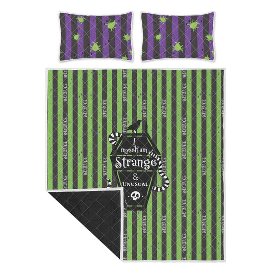 Beetlejuice (green) Quilt Bedding Set