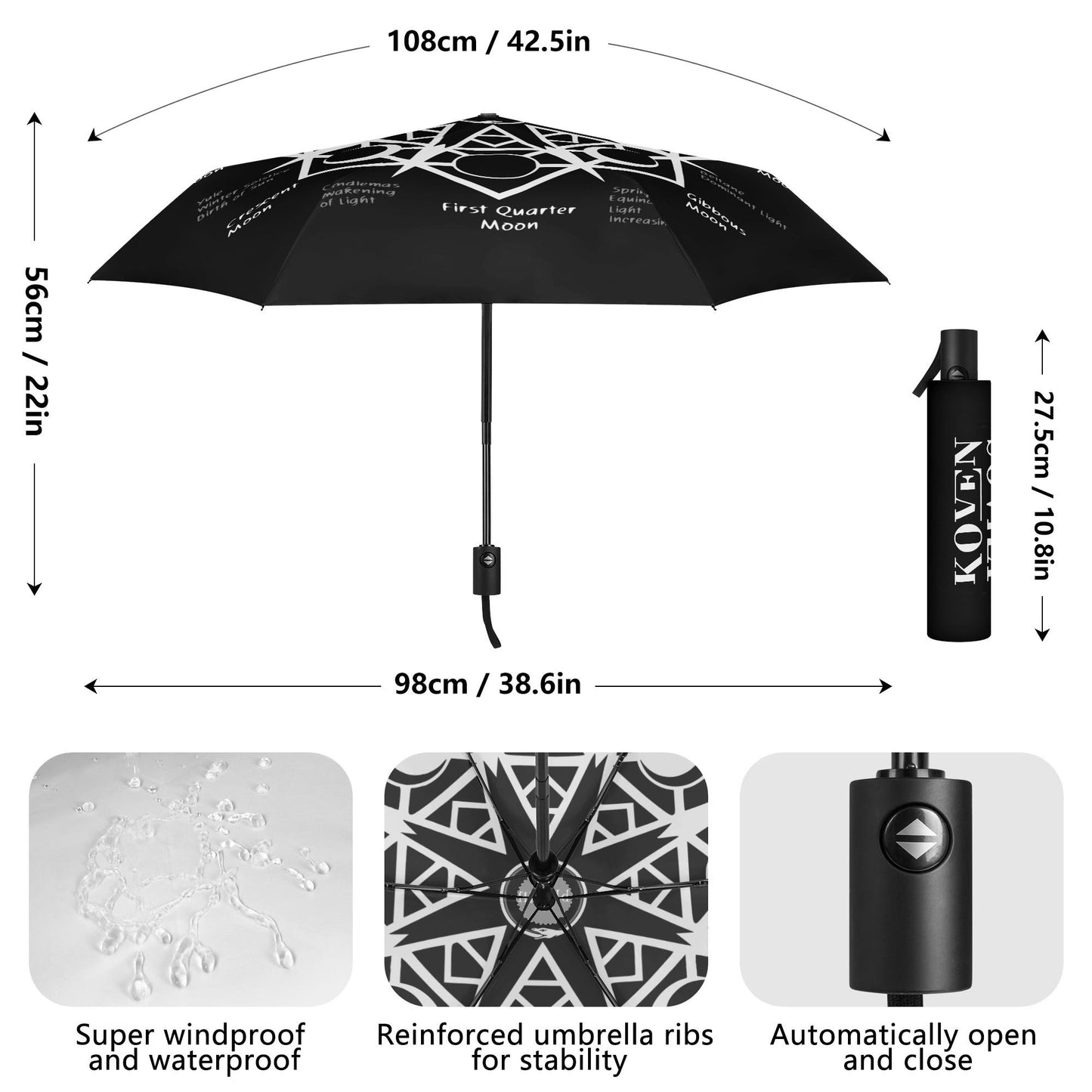 Moon Magick Auto Open & Close Umbrella