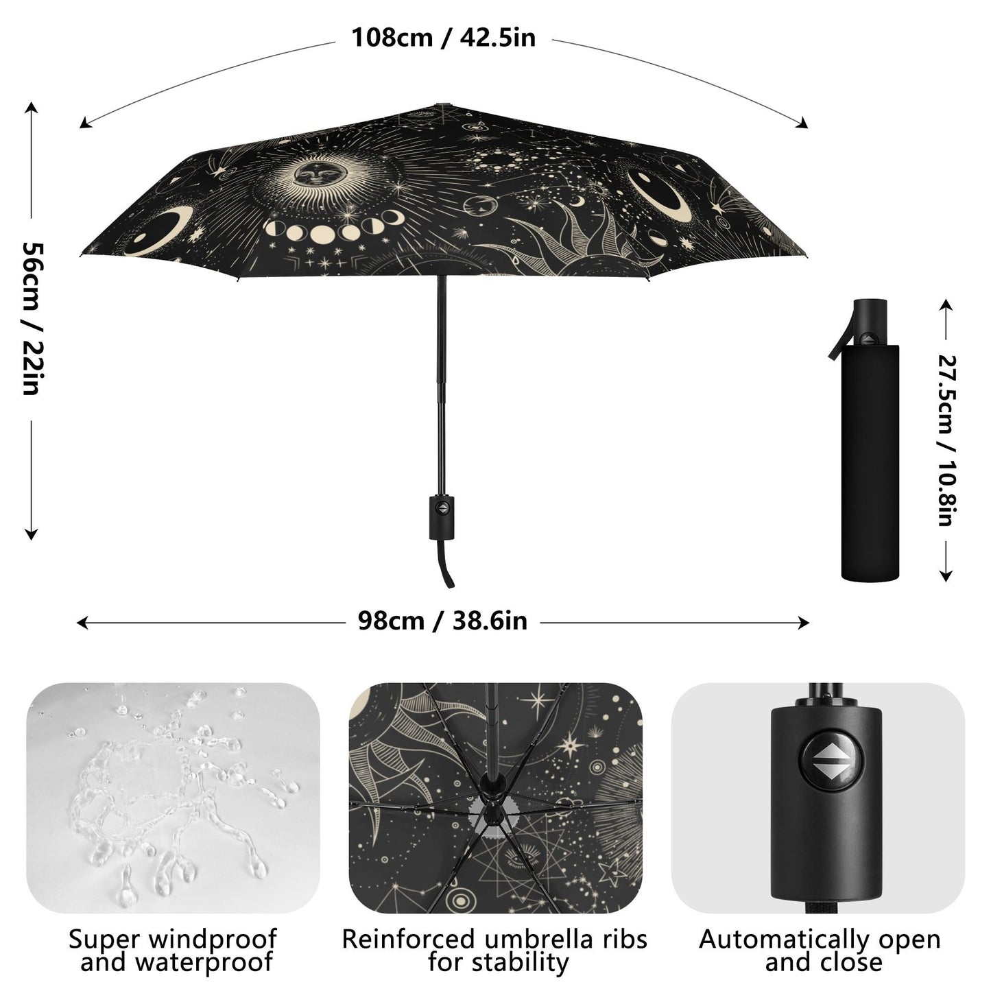 Stardust Auto Open & Close Umbrella