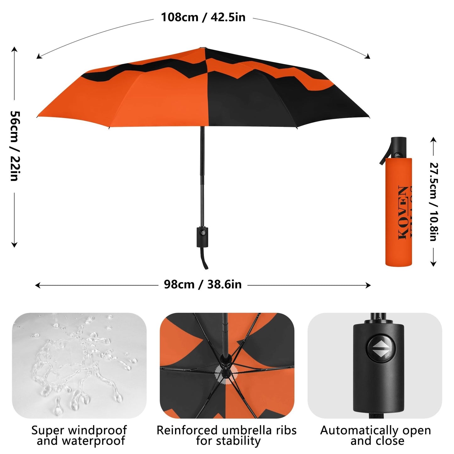 Trick or Treat Auto Open & Close Umbrella