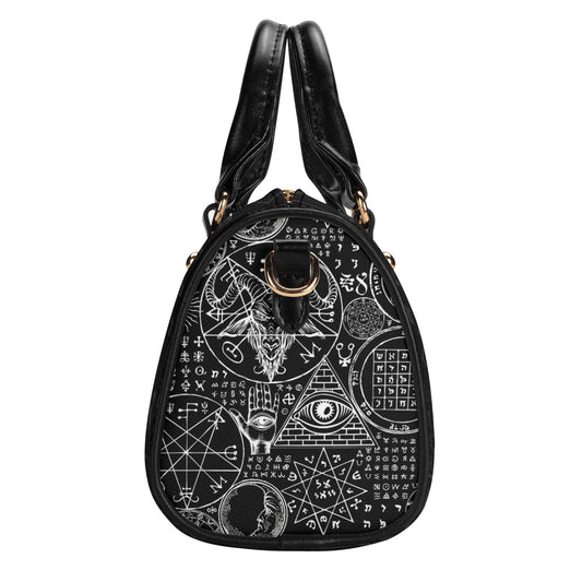 Dark Alchemy Leather Mini Boston Satchel Handbag