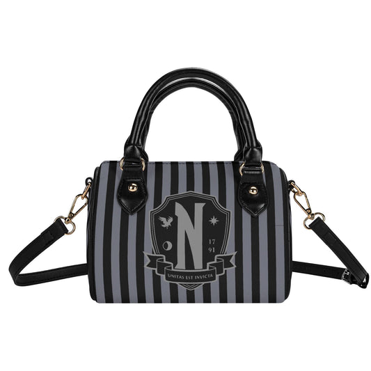 Nevermore Leather Mini Boston Satchel Handbag