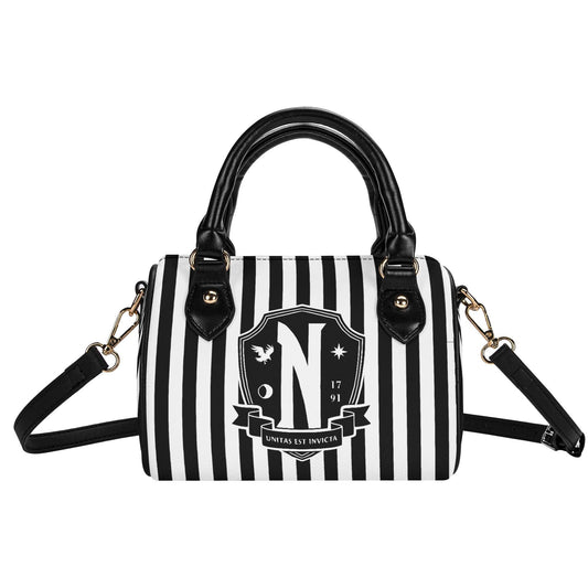 Nevermore Leather Mini Boston Satchel Handbag