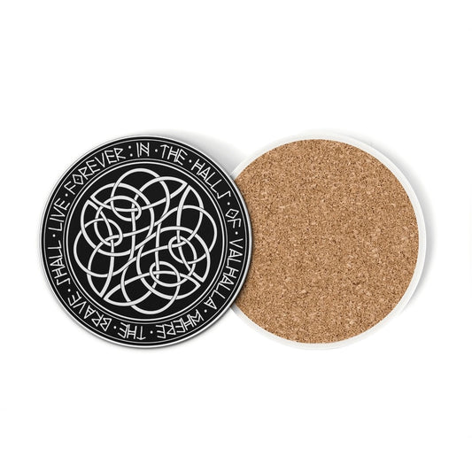 Valhalla Round Ceramic Coaster