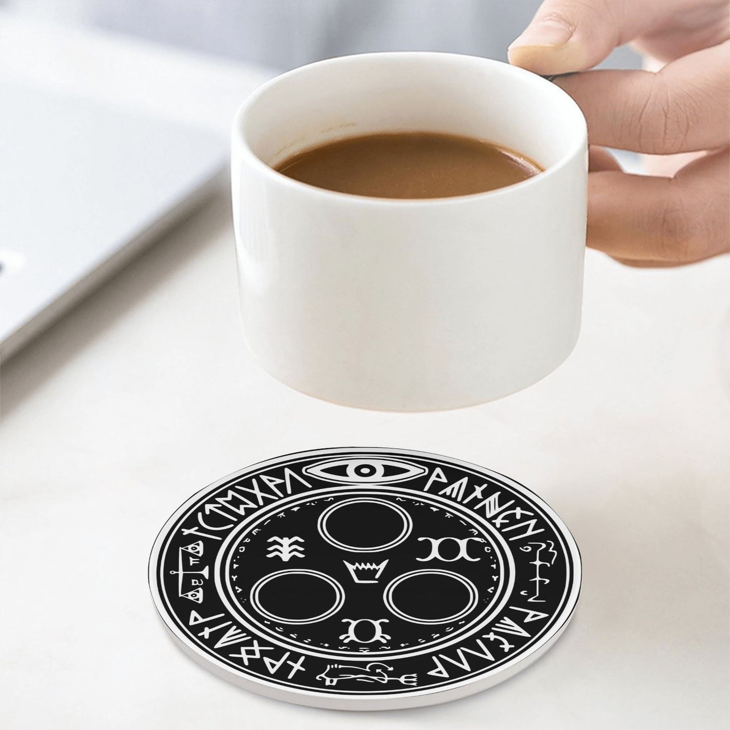 Cthulhu Round Ceramic Coaster