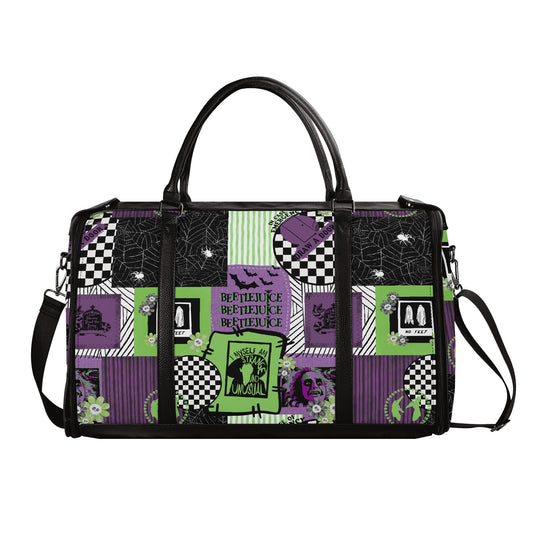 Strange I Am Leather Duffle Bag Foldable Travel Bag