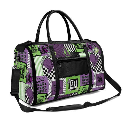 Strange I Am Leather Duffle Bag Foldable Travel Bag