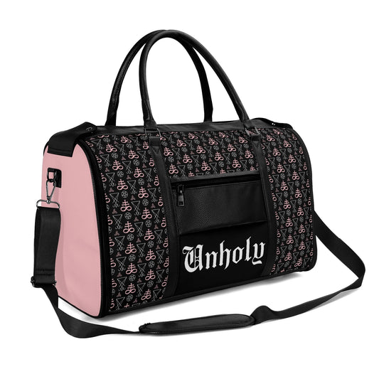 Unholy Leather Duffle Bag Foldable Travel Bag