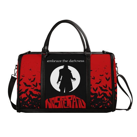 Nosferatu Leather Duffle Bag Foldable Travel Bag