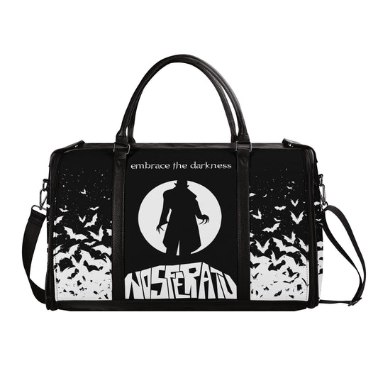 Nosferatu Leather Duffle Bag Foldable Travel Bag