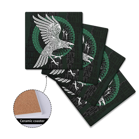 Hugin Ceramic Coasters Set