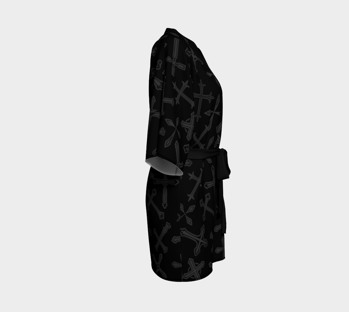 Gothic Crosses Kimono Robe