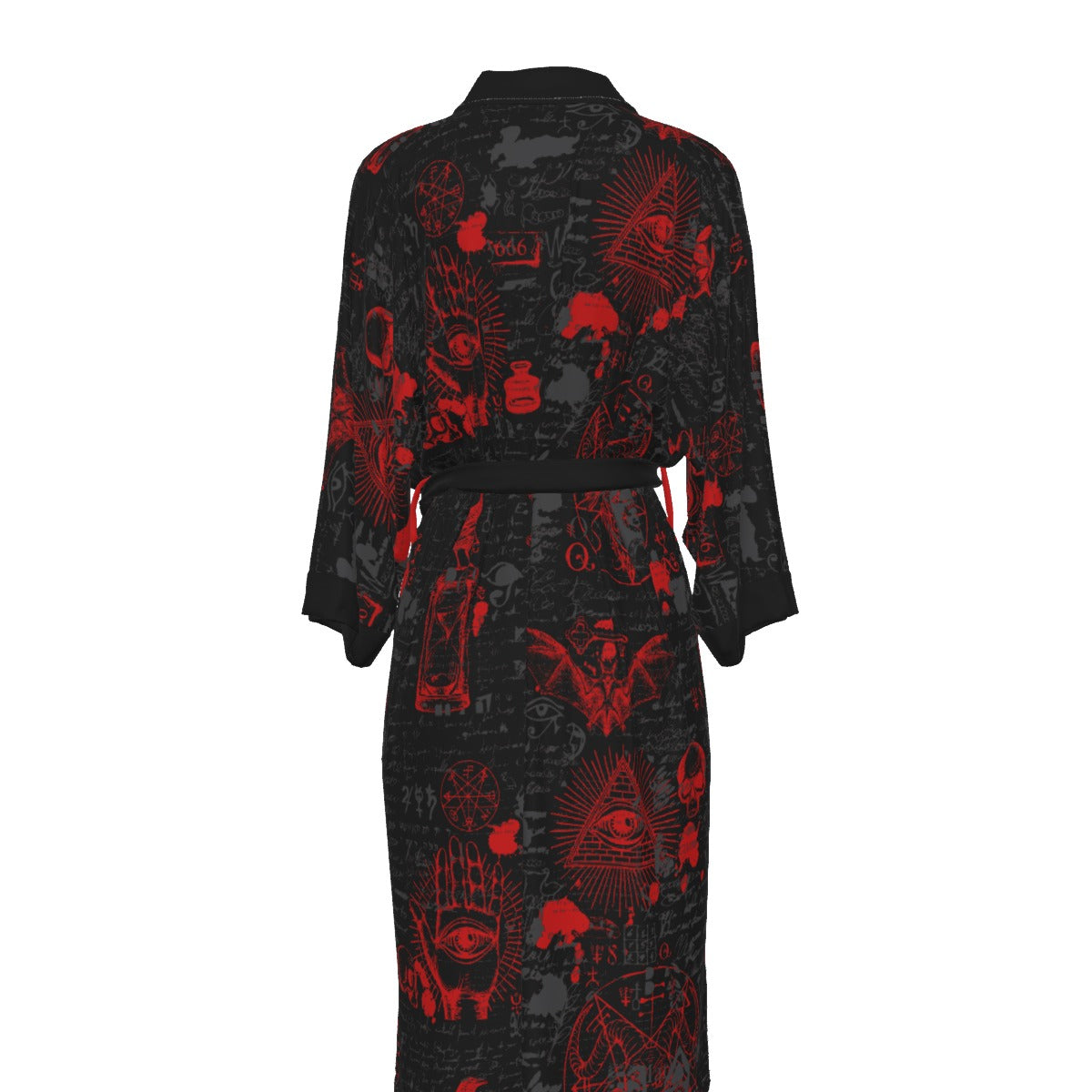 Luciferian Women's Satin Kimono Robe